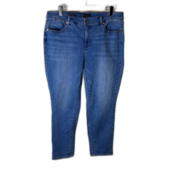 Talbots Blue Medium Wash Non-Distressed High Rise Slim Ankle Jeans Size 16W - Picture 4 of 13